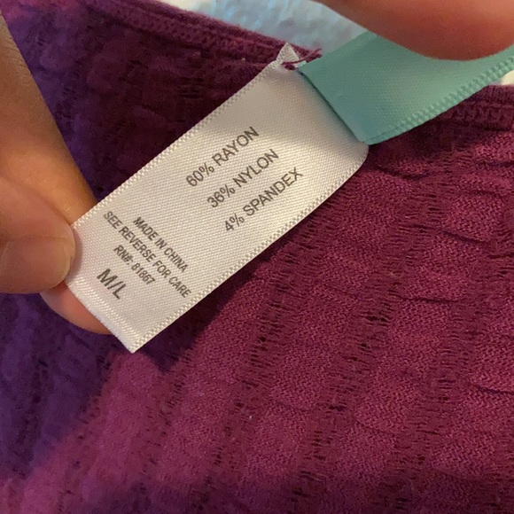 JJ Authentic Plum Short-Sleeved Dress (M/L) - Picture 6 of 7